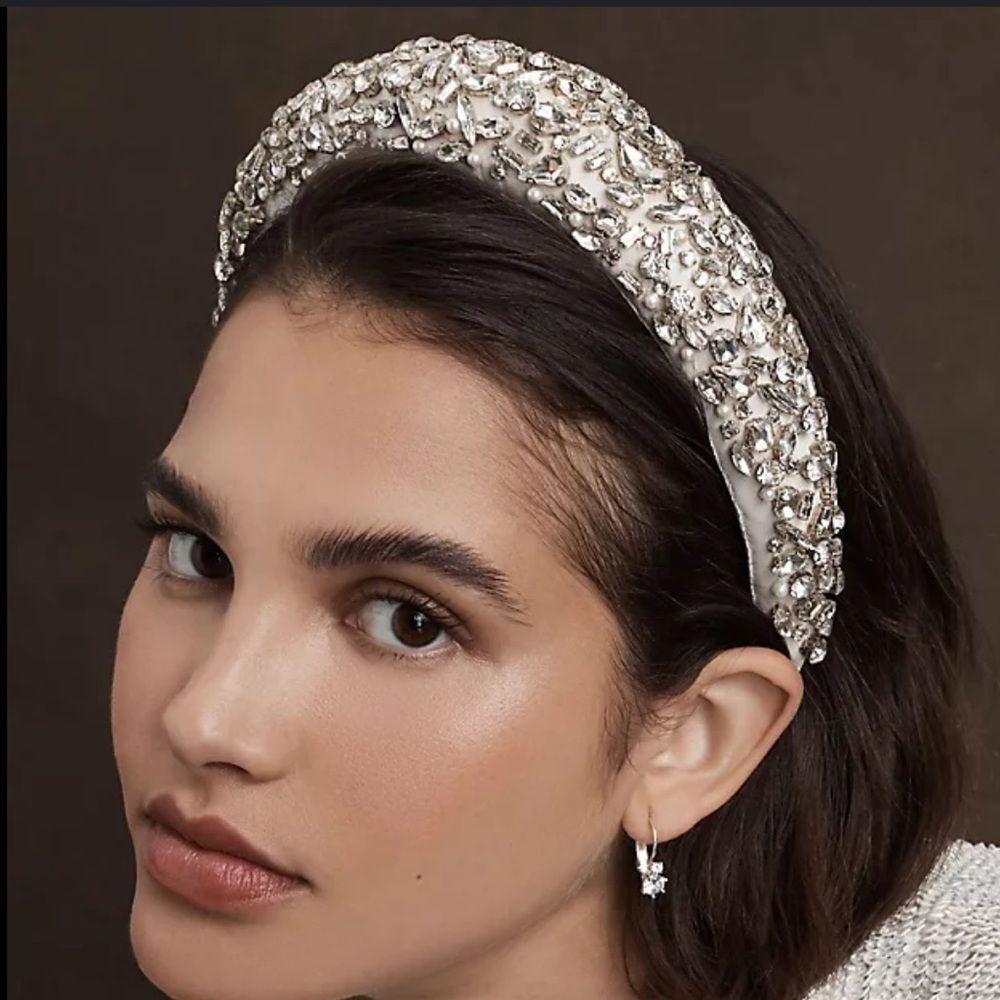 Retrofete x Anthropologie Marnie Chunky Crystal & Pearl Embellished Headband